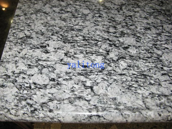 Spray White / Gray White Mist Cost Granite, Wave White Gangsaw Slabs For Sale